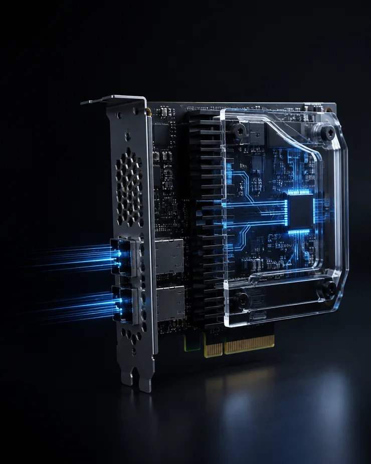 Concept illustration of network interface hardware